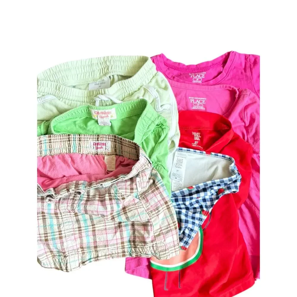 3T Girls Summer clothing Watermelon vacation outfit skirts shorts tees & bathing